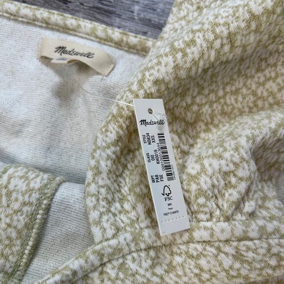 NWT Madewell Cream Floral Cotton Top with Flutter Sleeves Cottagecore XXS - Picture 6 of 6
